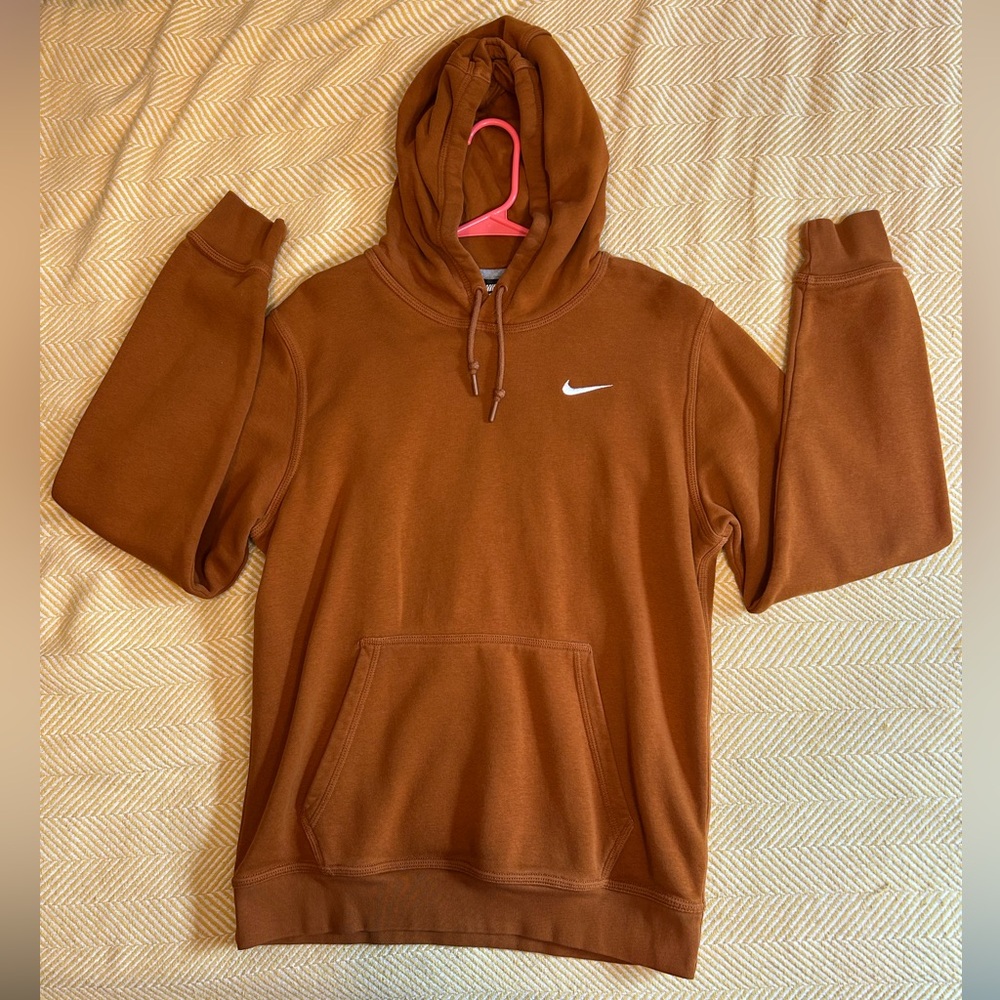 Nike Burnt Orange Hoodie with White Logo